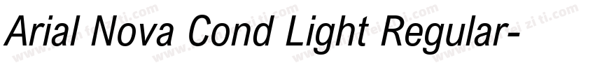 Arial Nova Cond Light Regular字体转换